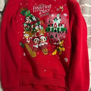Disney WDW Christmas 2025 Mickey Mouse Red Pullover Sweater/Sweatshirt